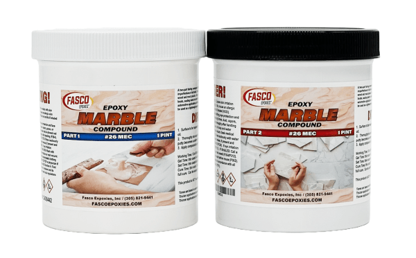 Fasco 26 MEC Marble Epoxy Compound & Each&1 Quart Kit (Pint of Part 1 & Pint of Part 2)