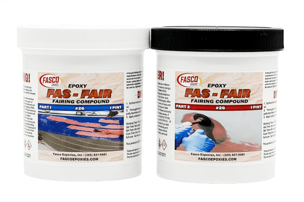 Fasco 26 Epoxy Fairing Compound & 10 Gallon Kit (5 Gallons of Part 1 & 5 Gallons of Part 2)&Case