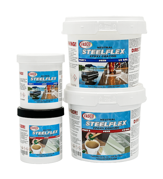 FASCO 9XN Steel Flex Epoxy Coating Neutral Quart Kit (Case)