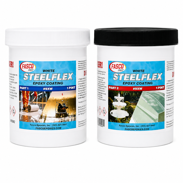 Fasco 9XW Steel Flex Epoxy Coating Quart Kit (White)