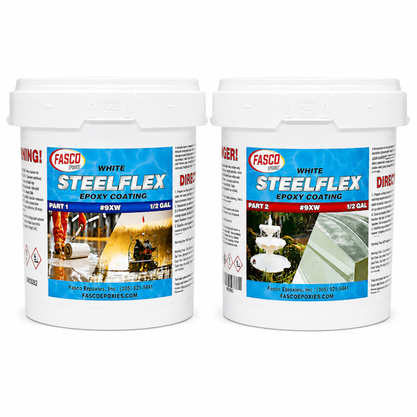 Fasco 9XW Steel Flex Epoxy Coating Gallon Kit (White)